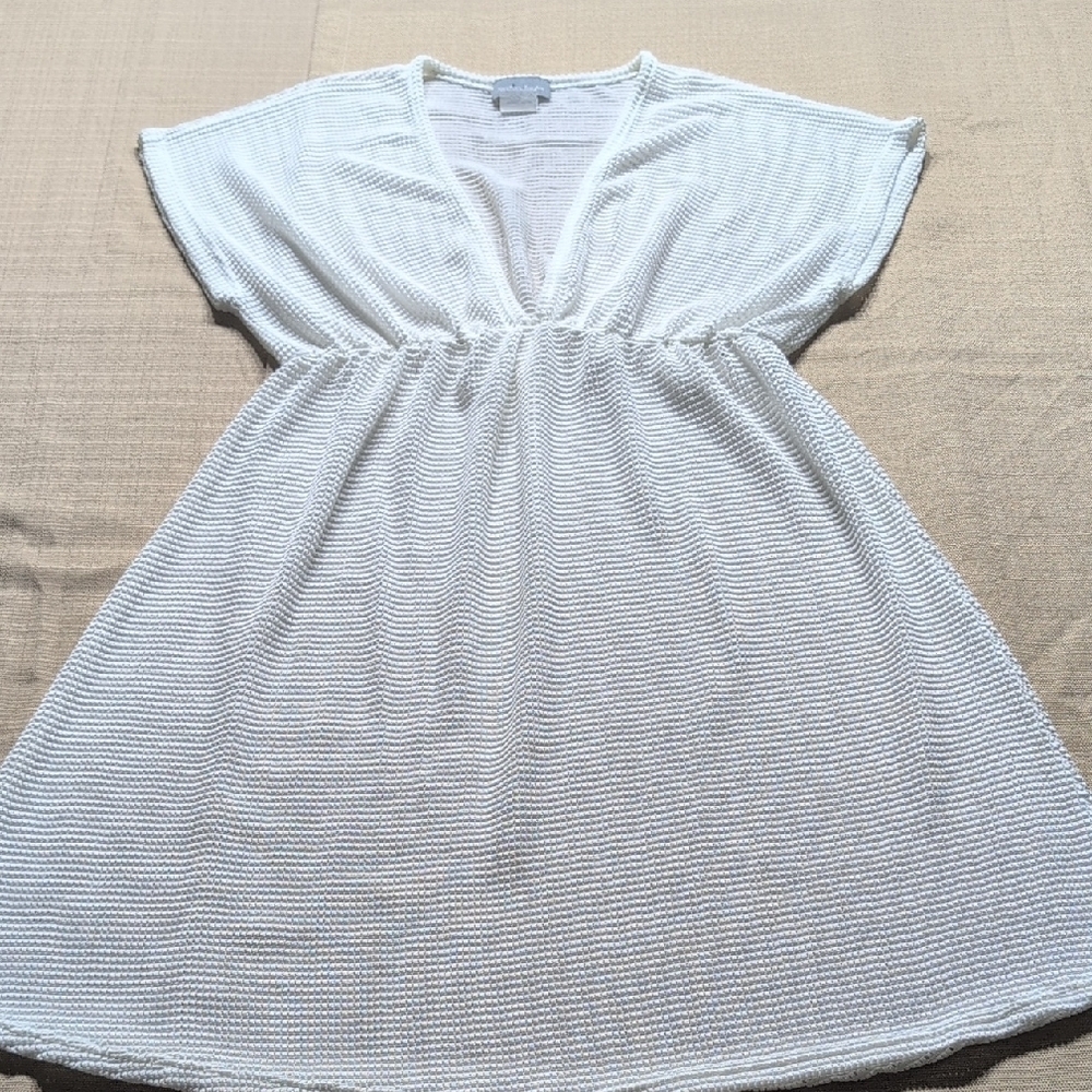 White Knit Cover-Up Dress Size Small